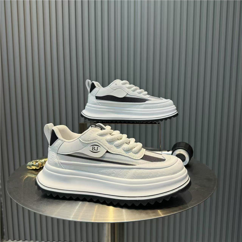 Men's Fabric Stitching Breathable Versatile Platform Trendy Fashionable Comfortable Casual Shoes