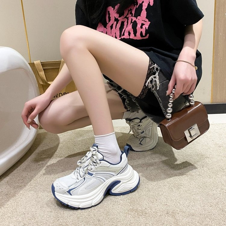 Women's Fashion Clunky Springtide Thick Bottom Heightened Sneakers