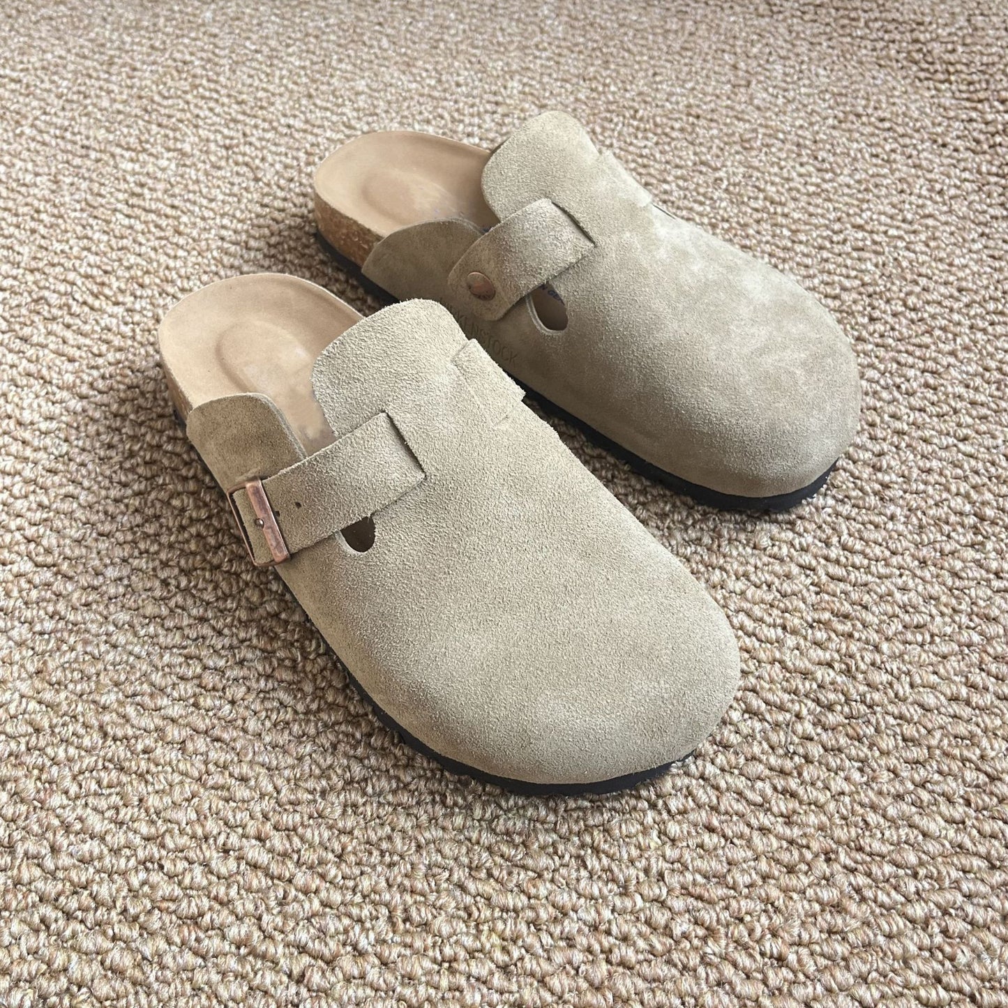 Women's Large Size Outer Wear Thick-soled Closed Toe Half Slip-on Women's Casual Shoes