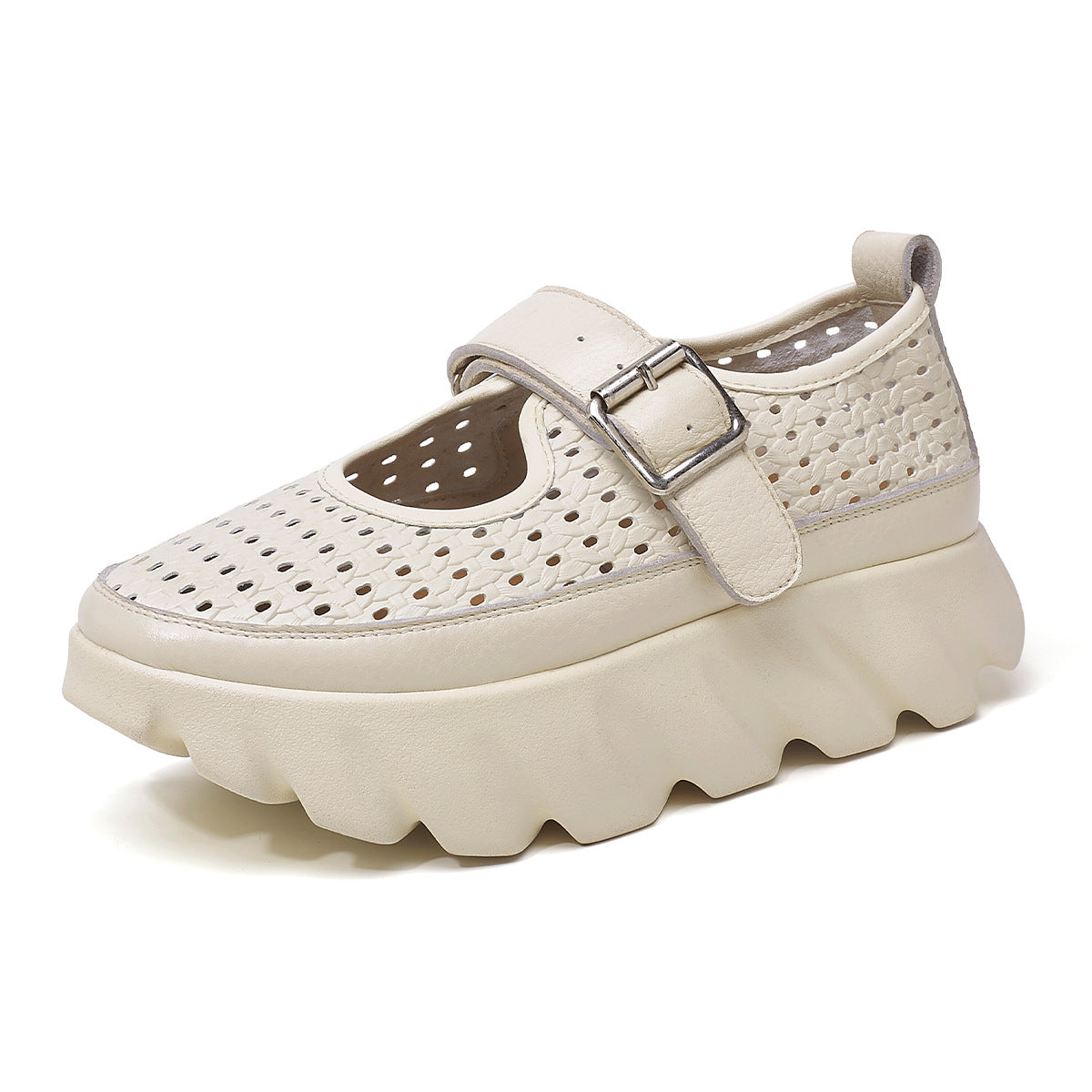 Women's Low-cut Buckle Mom Thick Bottom Soft Platform Sandals