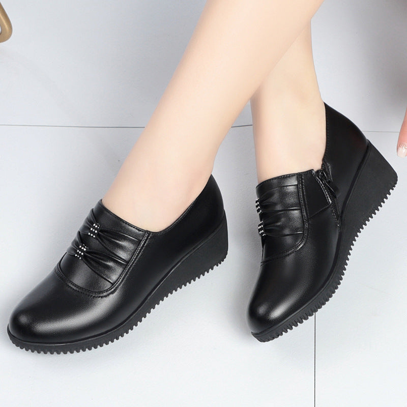 Women's Mom Really Soft Comfortable Bottom Mid Elderly Wedge Plus Women's Casual Shoes