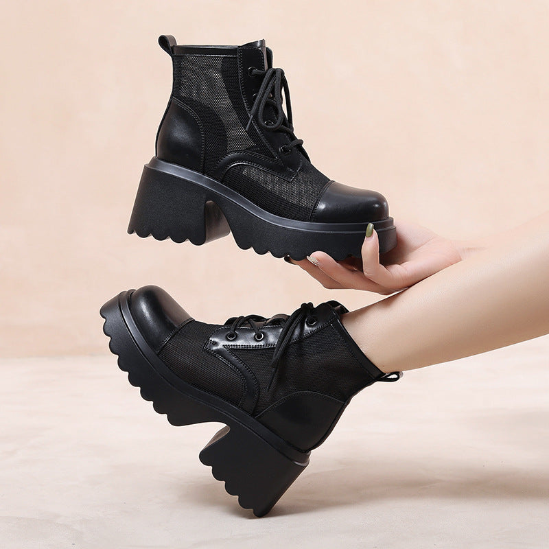 Women's Mesh Summer Chunky High Platform Muffin Sandals