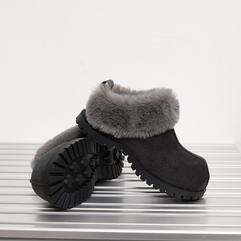 Invisible Height Increasing Step-on Two-way Wear Half Snow Boots