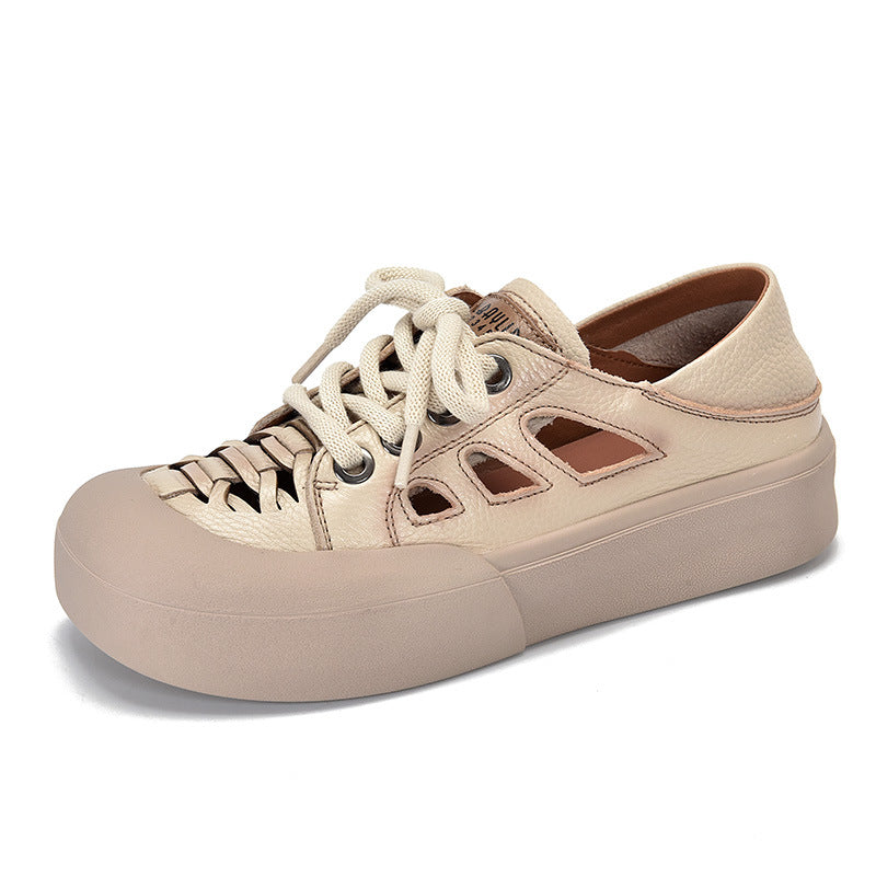 Pairs Of Patchwork Platform Dual-purpose First Sandals