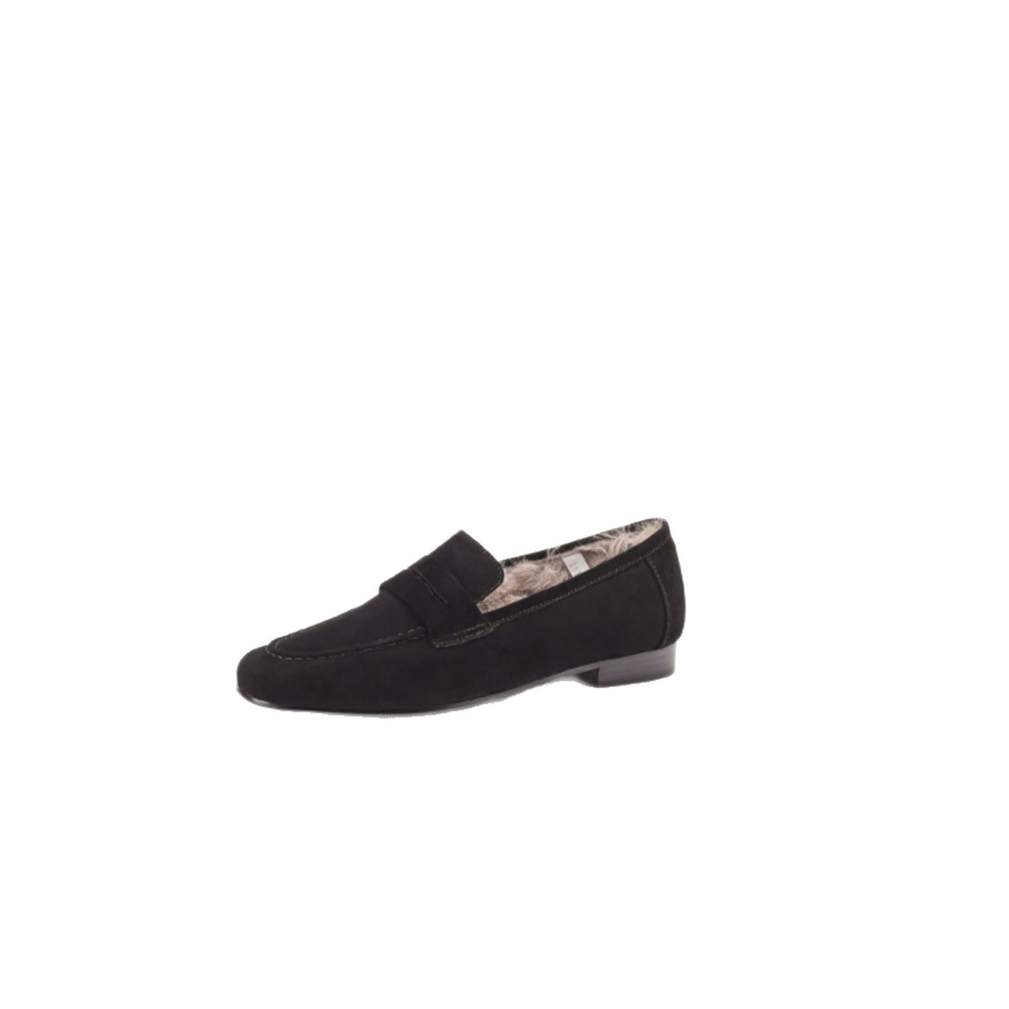 Women's Matte Sheepskin Rabbit Hair Fleece-lined Winter Fluffy Cotton Flat Loafers