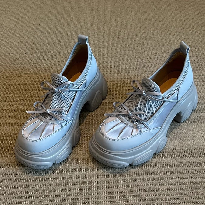 Women's Version Thick Bottom Small Platform Bow Women's Fashion Shoes