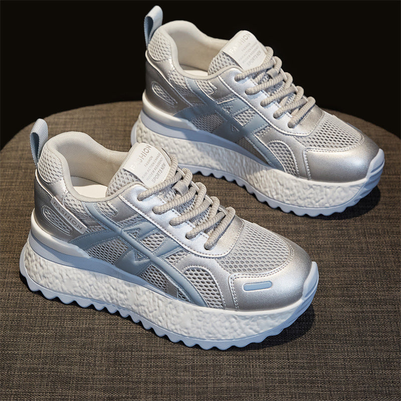 Women's Platform Dad Summer Light Luxury Breathable Sneakers