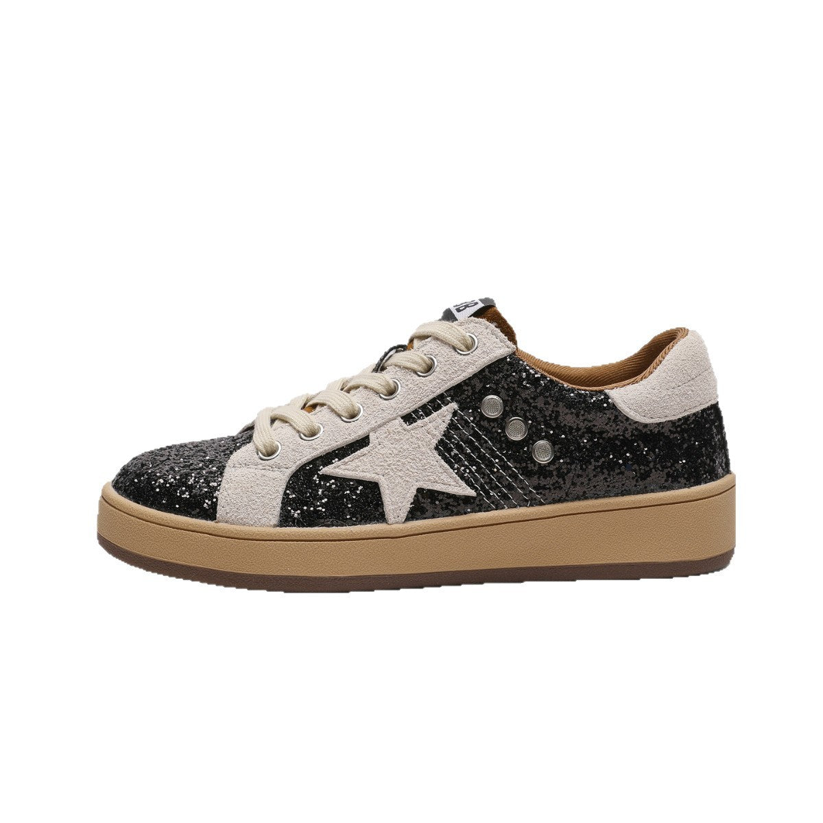 Women's Distressed Star Pattern Spring Fashion Flat Women's Casual Shoes