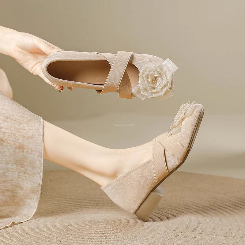 Cross Strap Ballet Female Small Height Women's Fashion Shoes