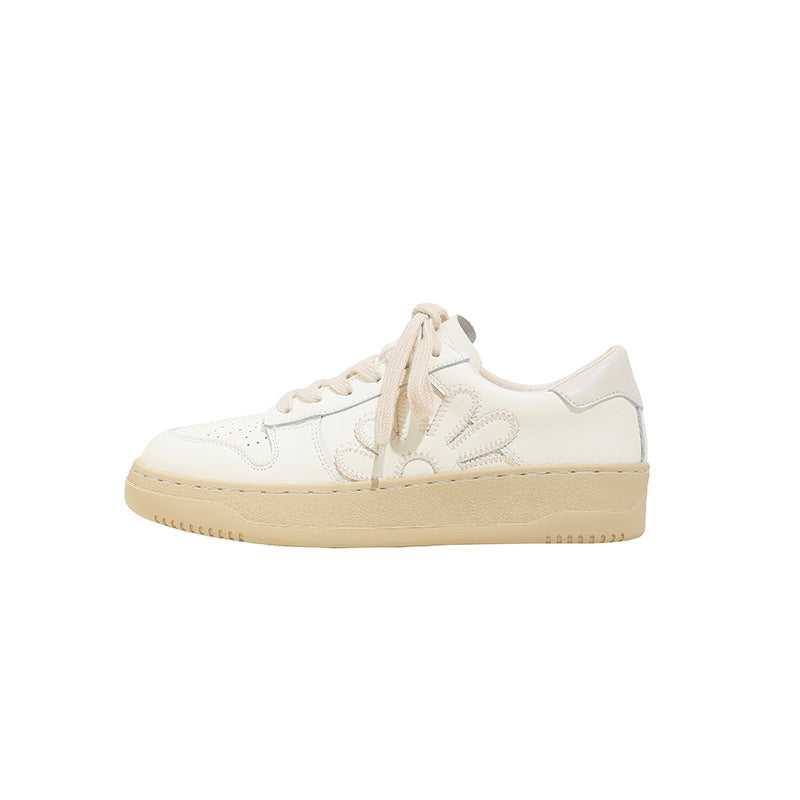 Women's Toe Platform White Sports Small Daisy Casual Shoes