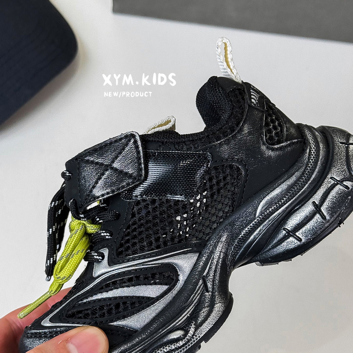 Children's Summer Trendy Brushed Double Single Mesh Thick Children's Sports Shoes