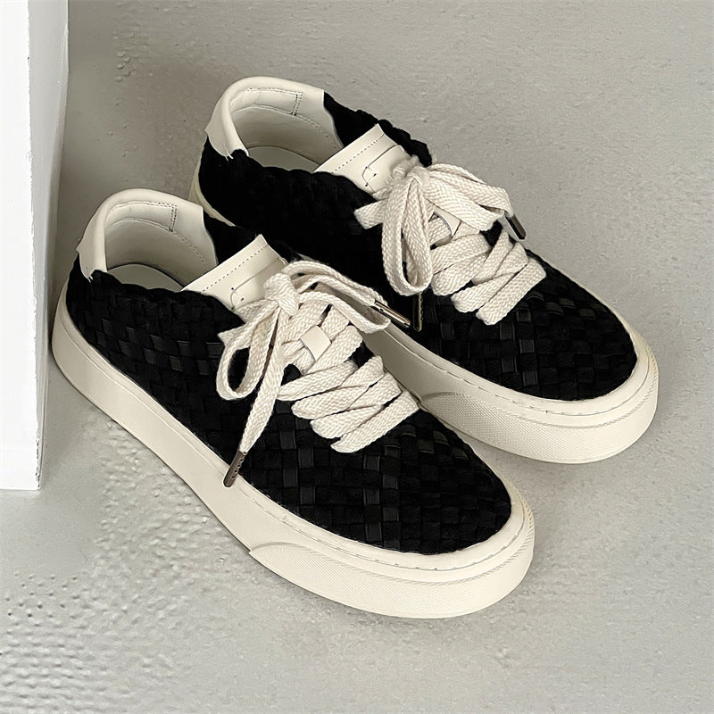 Women's & Men's Summer Solid Color Thick Sole Elevator Wild Canvas Shoes