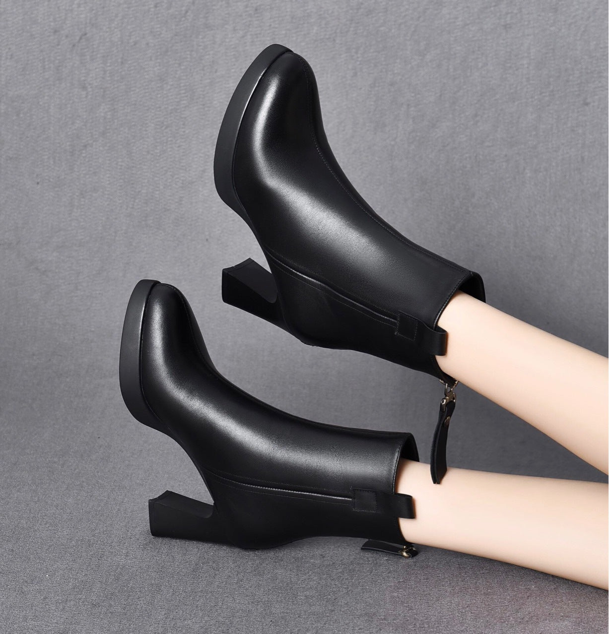 Women's High Short Suede Platform Genuine Martin Women's Shoes