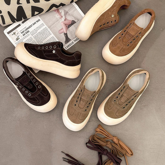 Women's Frosted Autumn Platform Height Increasing Simple Women's Casual Shoes
