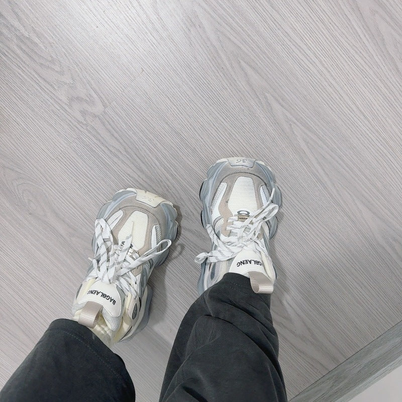 Thick Bottom Increased Mesh Wide Version Lovers Sneakers