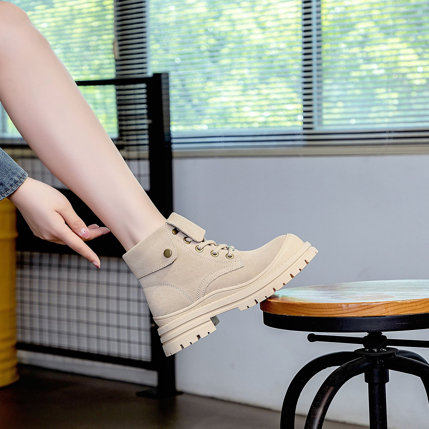 Women's Martin Thick-soled Suede Ankle Outdoor Hiking Boots