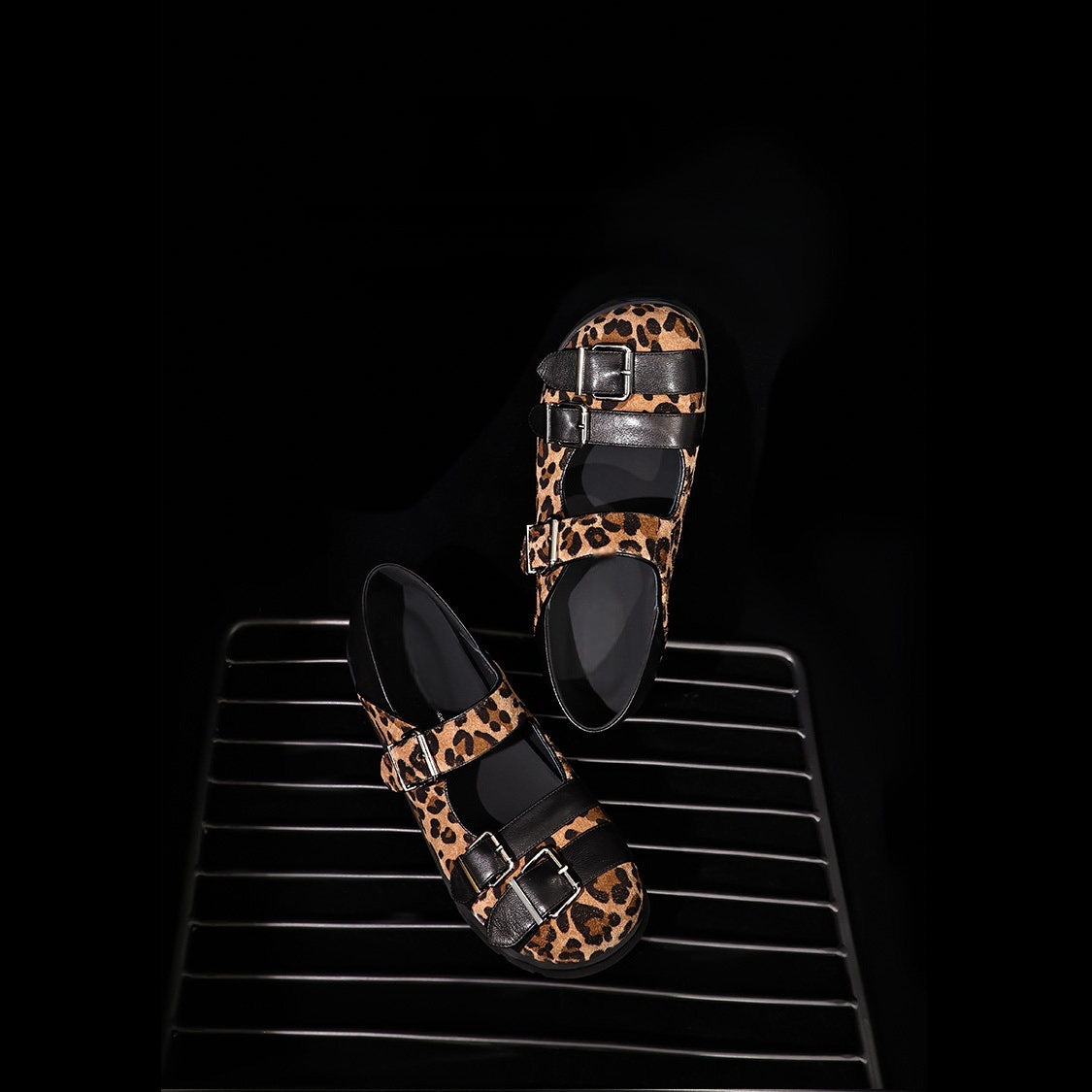 Print Slip-on Thick Bottom Toe Cap Half Female Outdoor Not Slippers