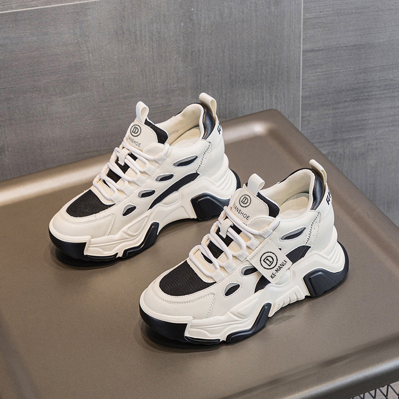 Women's Dad Comfortable Platform Inner Height Increasing Women's Casual Shoes