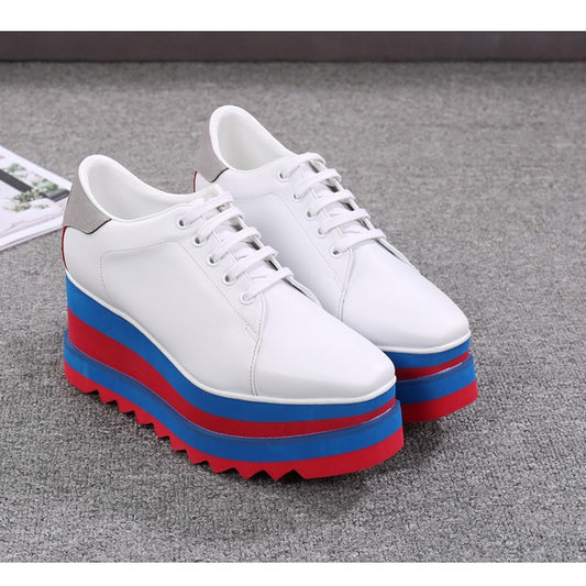 Women's Style Thick Bottom Muffin Square Toe Wedge Women's Casual Shoes