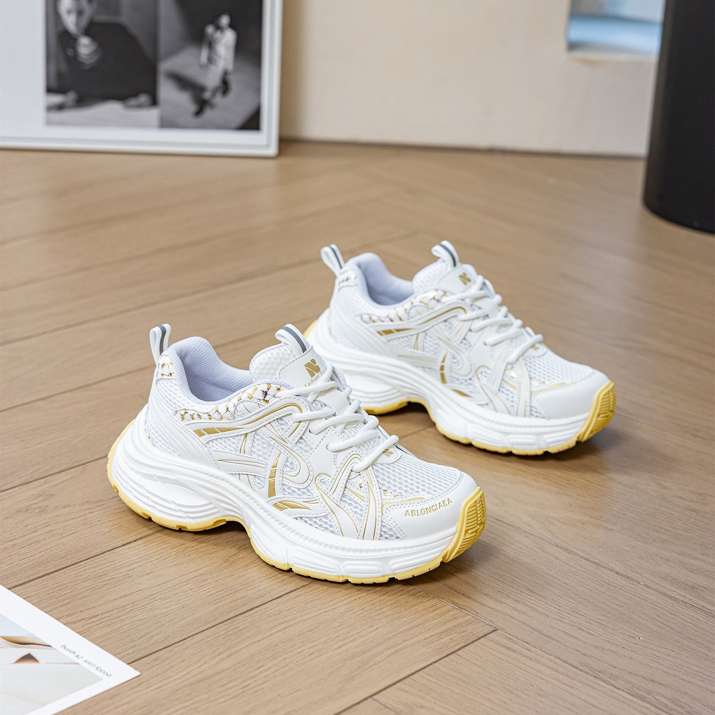 Women's Dad Spring Thick Bottom Jogging Pumps Plus Women's Sports Shoes