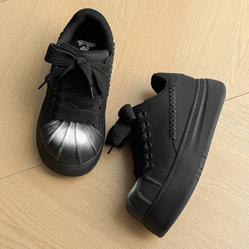Women's & Men's Niche Shell Toe Big Platform Trendy Men's Sports Shoes