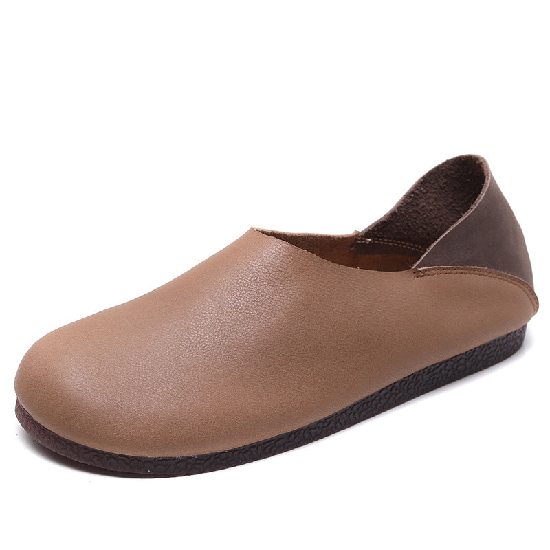 Women's Literary Retro Round Head Leisure Soft Women's Shoes