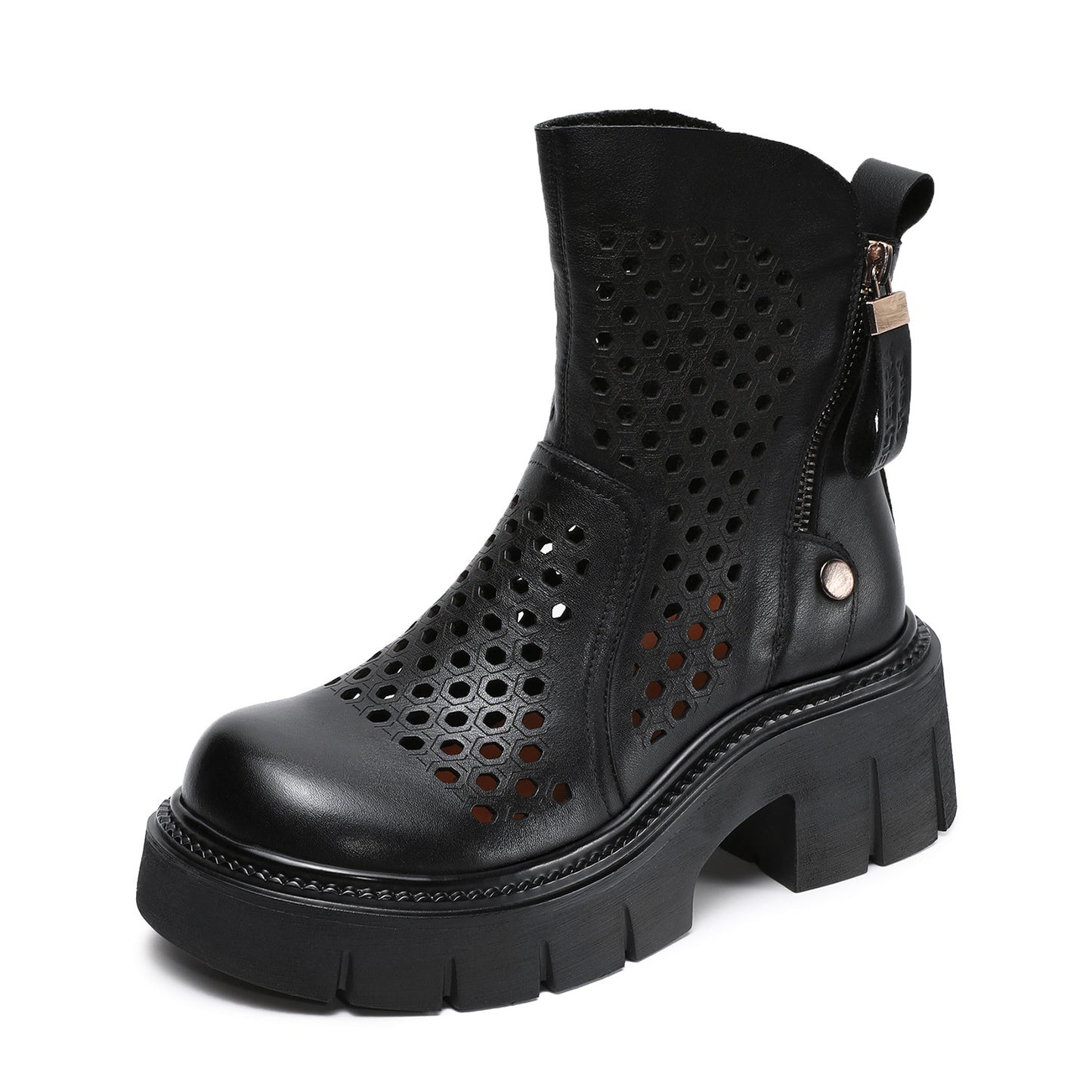 Women's Authentic Hollow Out Martin Booties Height Heels