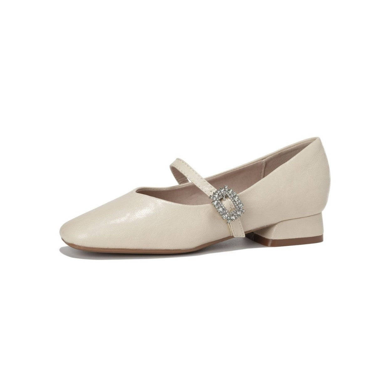 Women's Widened Fat Genuine Elegant Square Toe Style Matching Women's Shoes