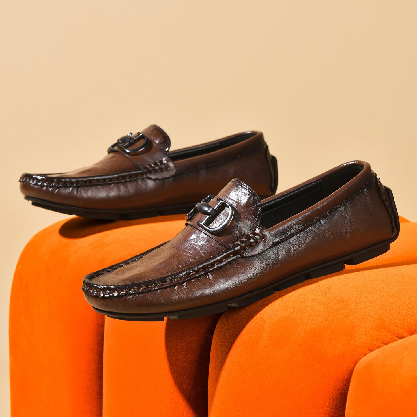 Men's Live Crocodile Pattern Lazy Driving British Men's Casual Shoes