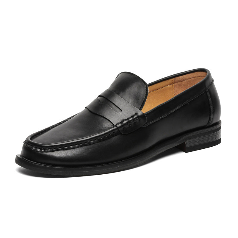 Men's Soft Bottom Early Autumn One Pedal Lazy Men's Casual Leather Shoes