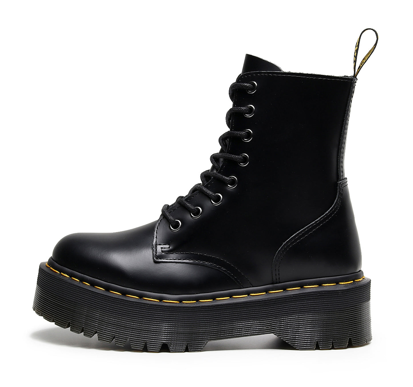 Women's Martin Side Zipper Platform Height Increasing Cowhide Good Women's Leather Boots