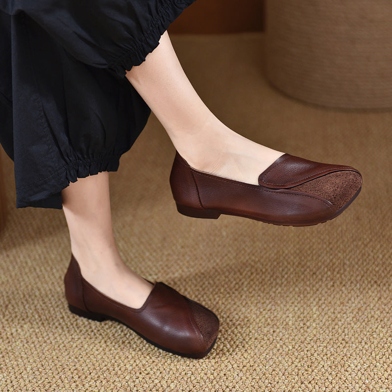 Women's Retro Mori Style Genuine Handmade Soft Bottom Women's Casual Shoes