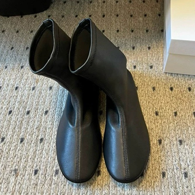 Women's Flat Bottom Sleeve Stretch Thin Martin Boots
