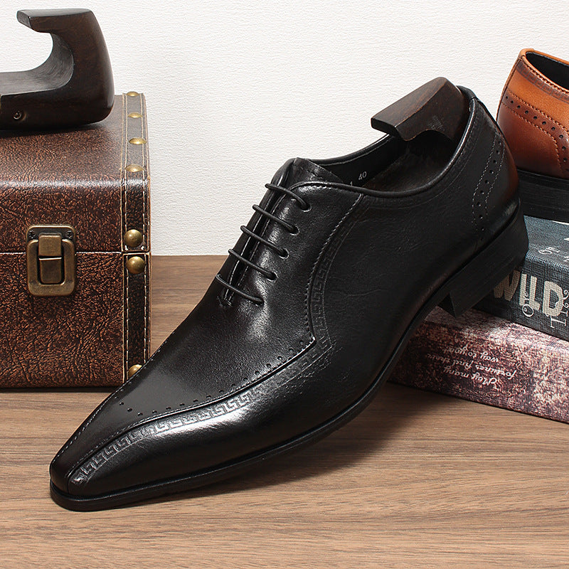 Men's Comfortable Soft Bottom Formal Wear Business Leather Shoes