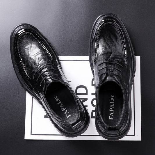 Men's Style Genuine Business Formal Wear Derby Leather Shoes