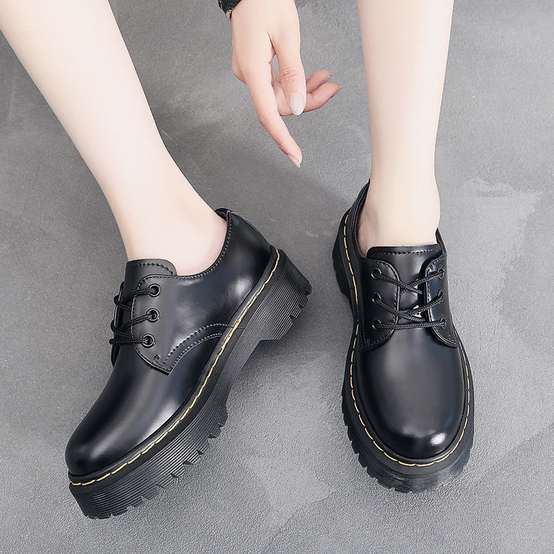 Women's Bottom Holes Martin Low-cut Genuine British Style Boots