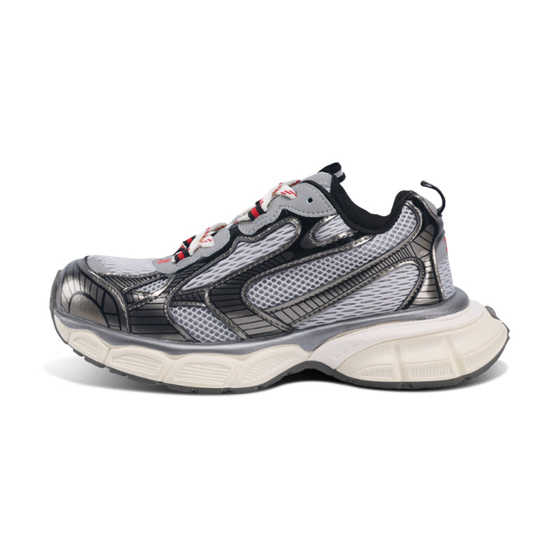 Women's & Men's Paris Dad Platform Height Increasing Distressed Sneakers