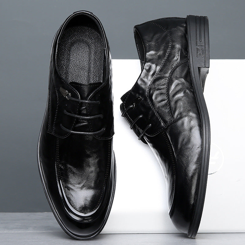 Men's First Layer Cowhide Business Soft Bottom Surface Leather Shoes