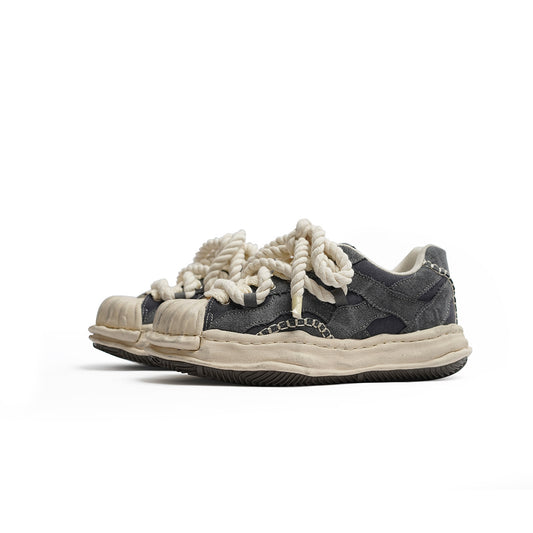 Denim Dissoed Niche Patchwork Retro Breathable Sneakers