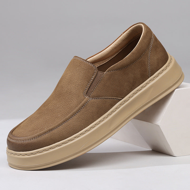 Men's Spring Genuine Slip-on Lofter Outdoor Clothes Loafers/doug Shoes