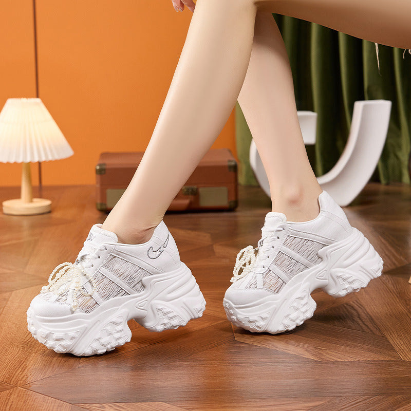 Women's & Men's Dad Summer Fashion Pearl Mesh Breathable Men's Shoes