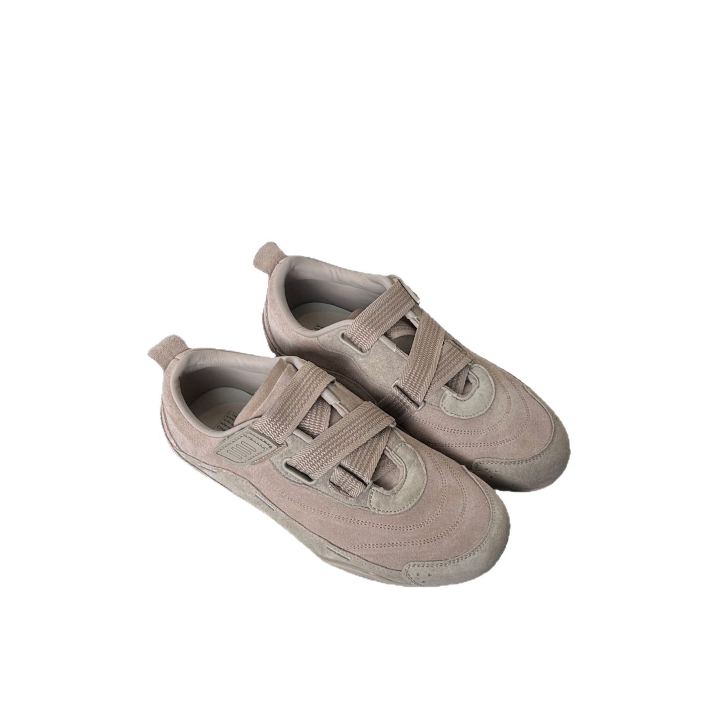Women's Cowhide Retro German Training French Velcro Strap Women's Sports Shoes