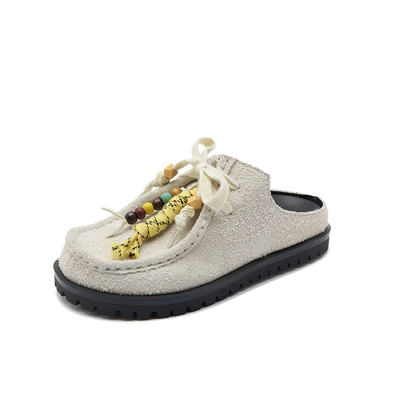 Women's Cowhide Version Kangaroo Retro Sports Style Casual Shoes