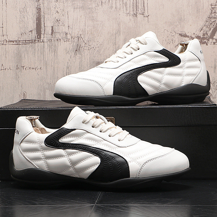 Men's Lightweight Running Comfortable Versatile German Training Male Black White Color Sneakers