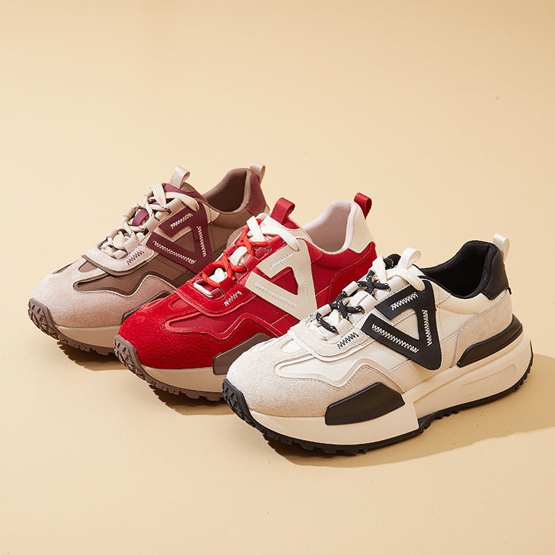 Women's Fashion Clunky Autumn Versatile Mesh Platform Casual Shoes