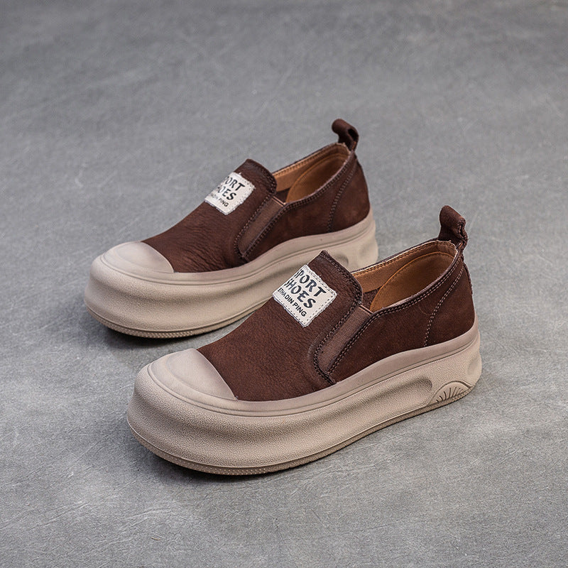 Women's Toe Vintage Thick Bottom Four Pumps Ugly Casual Shoes