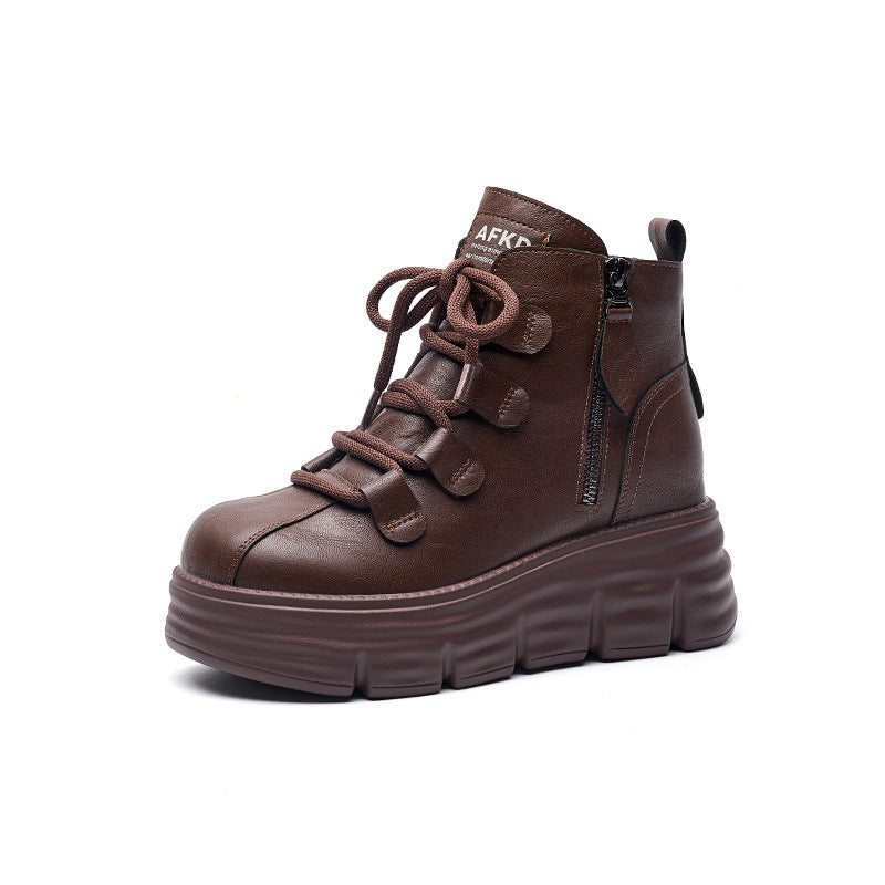 Women's Thicker Platform Height Increasing Insole Women's Cotton Shoes