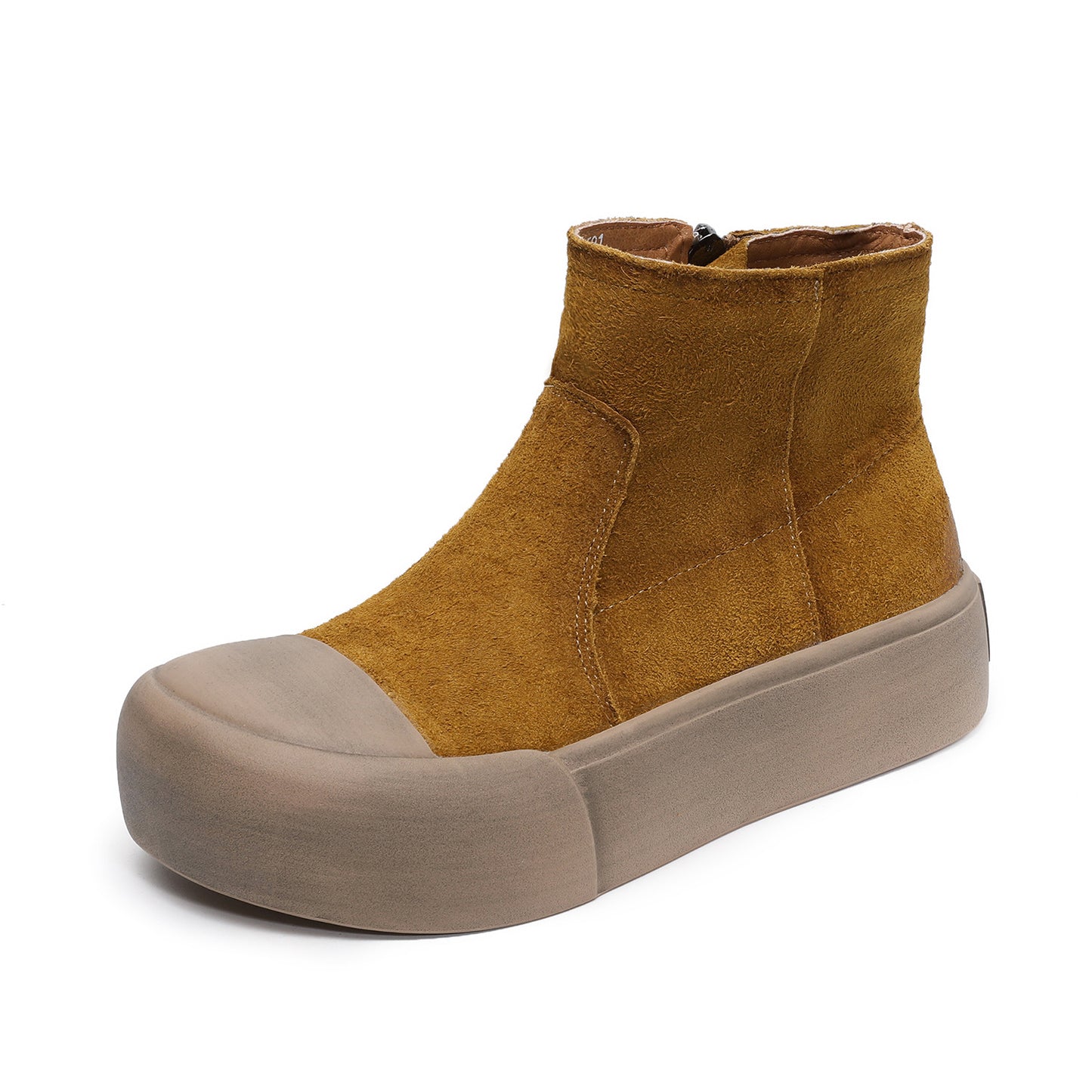 Women's Easy Matching Ankle Muffin Thick-soled British Women's Leather Boots