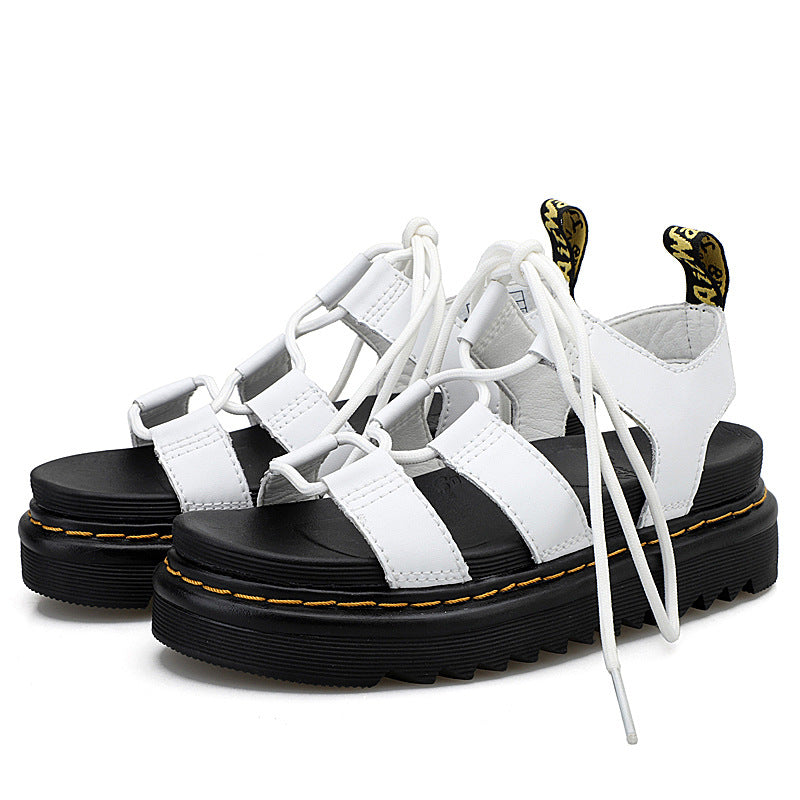 Women's Summer Platform Muffin Bottom Height Increasing Sandals