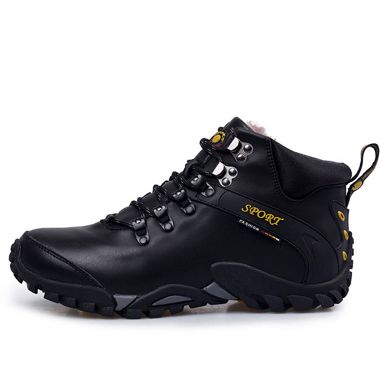 Men's Genuine Hiking Outdoor Travel Waterproof Fleece-lined Boots